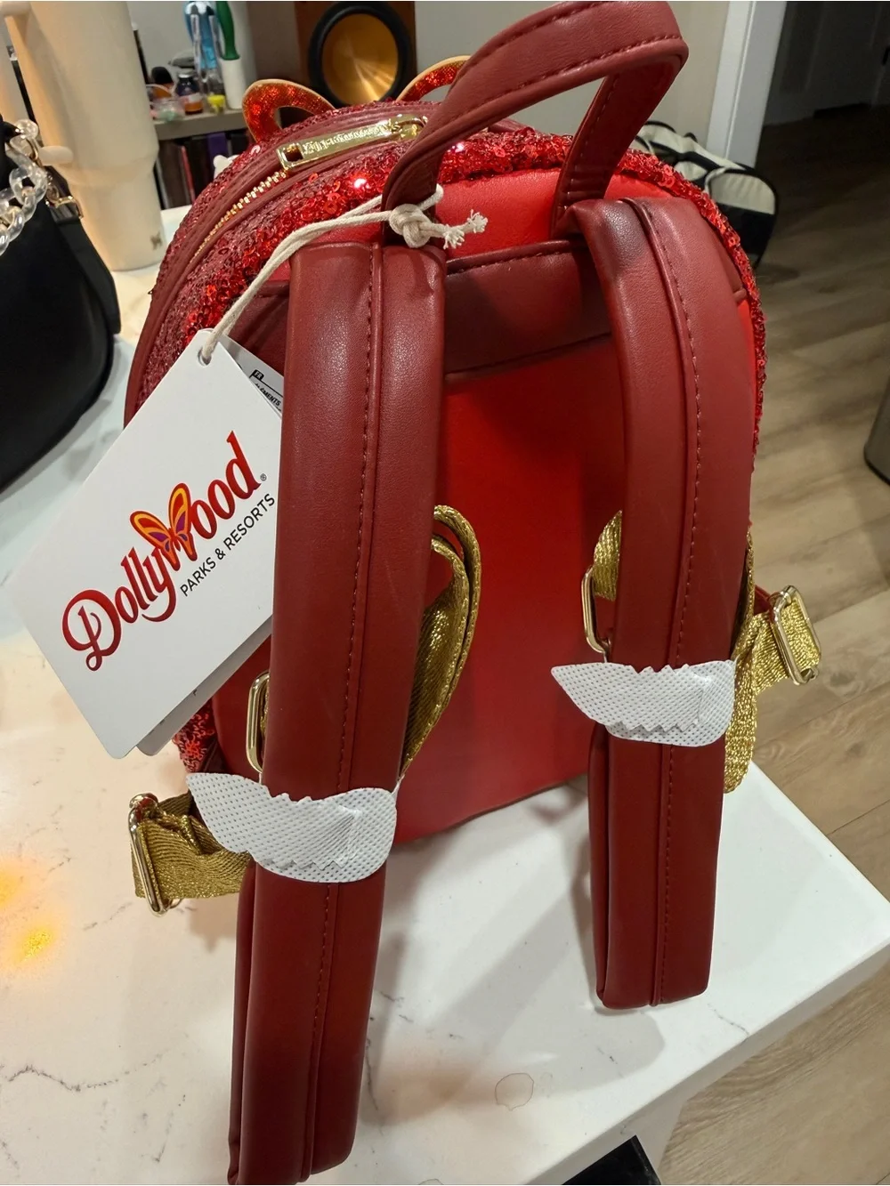 Red Sequin Butterfly Mini Backpack
